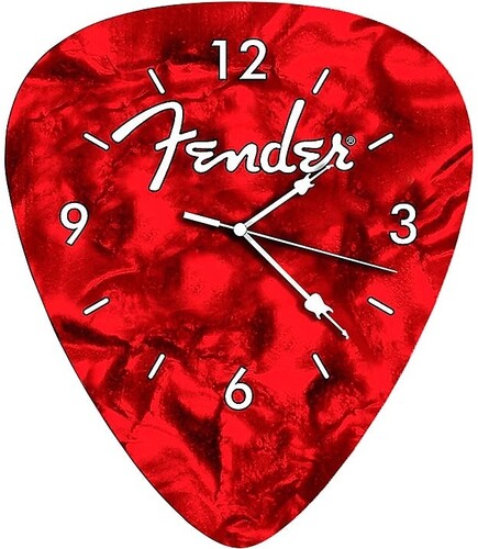 PLUGINZ FENDER WALL CLOCK (RED)