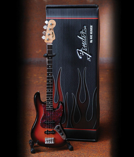 Fender Jazz 3-Color Sunburst 10 Inch Miniature Bass Replica Collectible