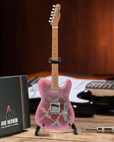 Fender Telecaster Paisley Pink 10 Inch Miniature Guitar Replica Collectible