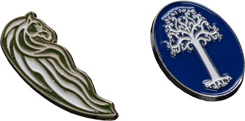LORD OF THE RINGS PIN SET - ROHAN HORSE & WHITE TR
