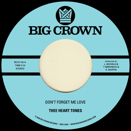 Thee Heart Tones - Don't Forget Me Love B/W Sing Your Song vinyl record cover