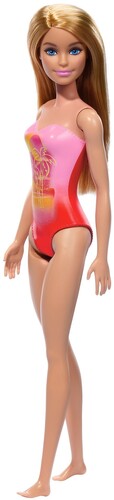 BARBIE BEACH DOLL BLONDE WITH PINK SWIMSUIT