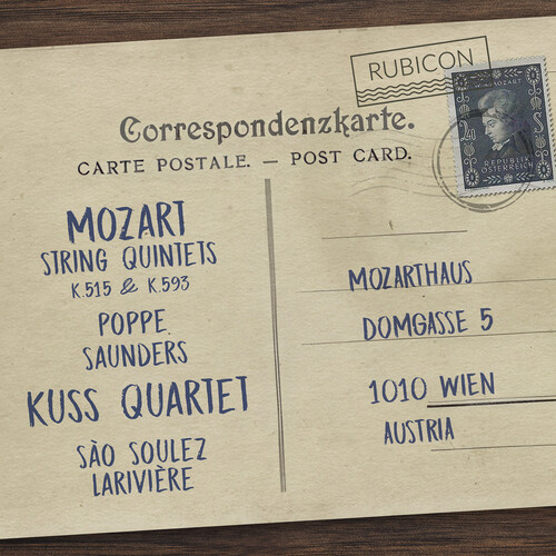 Kuss Quartet - Mozart: String Quintets K.515 & K.593 vinyl record cover