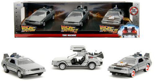 Jada Toys - 1:32 Back to the Future -  Hollywood Rides - Time Machine 3 Pack