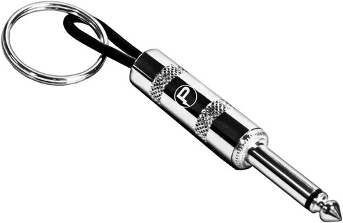 Pluginz - Guitar Plug Keychain - 1/4" Input Jack Chrome