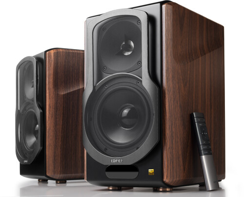 Edifier S2000MKIII Bluetooth 5.0 Wireless Bookshelf Speakers - 130 Watts (Brown)