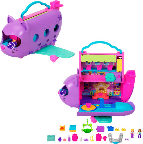 POLLY POCKET KITTY AIRWAYS AIRPLANE PLAYSET