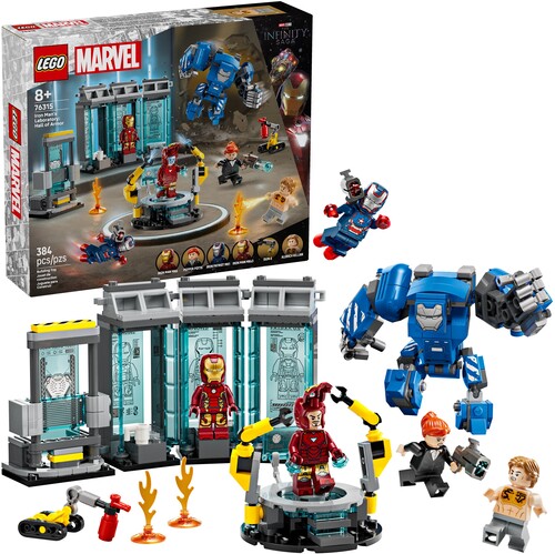 SUPER HEROES IRON MANS LABORATORY HALL OF ARMOR