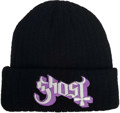 Ghost Ghost 3D Embroidered Beanie Osfa Black - Ghost Ghost 3d Embroidered Beanie Osfa Black (Blk)