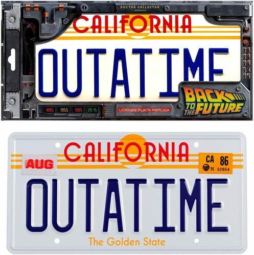 BACK TO THE FUTURE OUTATIME LICENSE PLATE