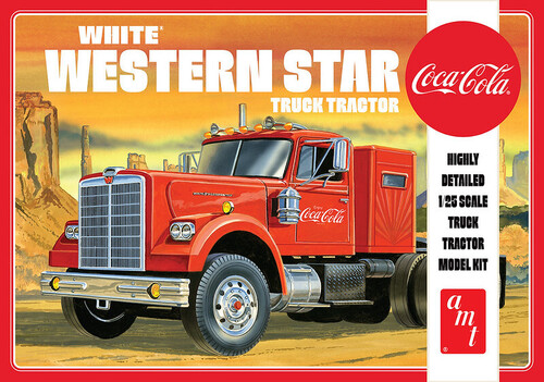 White Western Star Semi Tractor (Coca Cola) AMT Model Kit