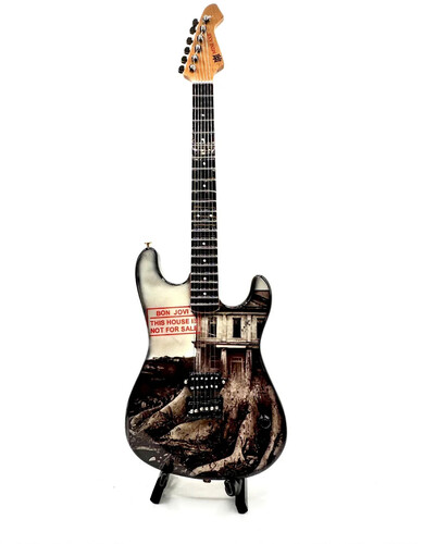 The Mini Axe - Bon Jovi - This House is Not for Sale -Mini Guitar Replica Collectible