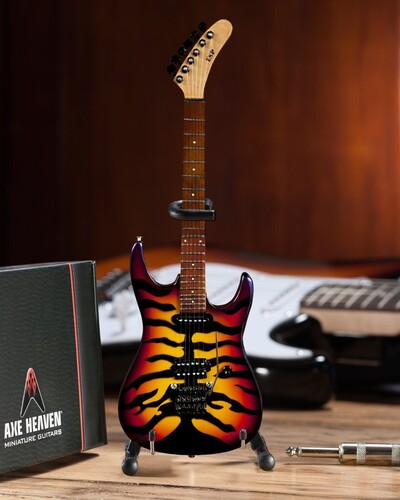 Sunburst Tiger 10 Inch Miniature Guitar Replica Collectible