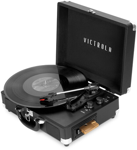 VICTROLA VSC-500BTC-BLK VINYL SUITCASE TT CASS BLK