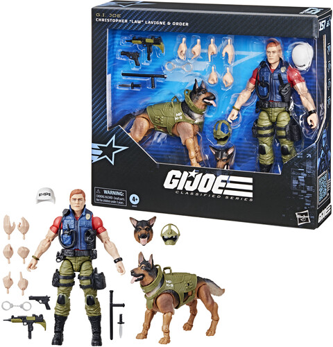 Hasbro Collectibles - G.I. Joe - Classified Series - #157, Christopher "Law" Lavigne & Order Action Figure & Dog