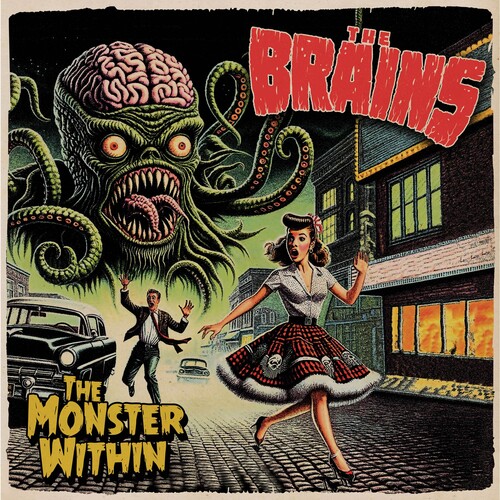 Brains - Monster Within - Red vinyl record cover
