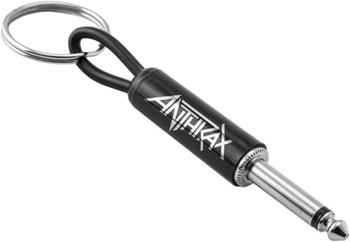 Pluginz - Anthrax - Guitar Plug Keychain - Silver Logo