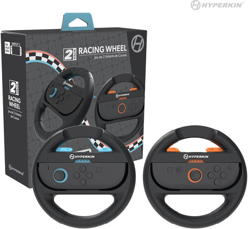 Switch 2 Accessory: Joy-Ride Racing Wheel Set 2 PC Joy-Con2/Switch Joy-Con (Black) for Nintendo Switch 2