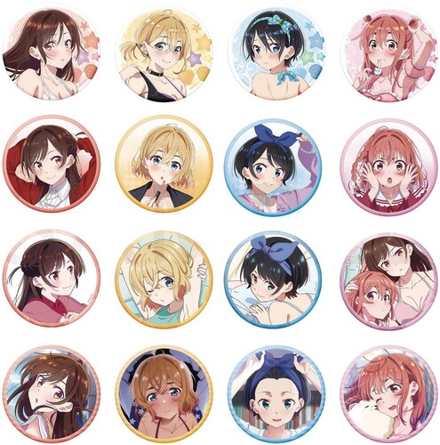 RENT A GF SWIMSUIT & GIRLFRIEND TRADABLE TIN BADGE