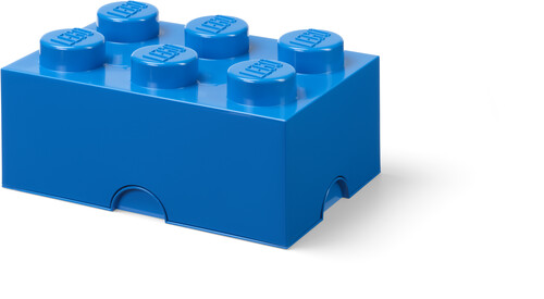 LEGO Storage Brick 6 Knobs, Bright Blue