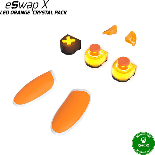 Xbox Accessory:  Thrustmaster eSwap X Pack LED - Crystal Orange:  Compatible with PC, Xbox X|S