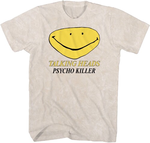 Talking Heads - Psycho Killer Smiley Face T-shirt - 2X Tan 22TH056A5