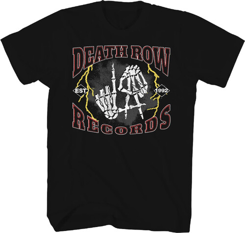 Death Row Records - LA Skeleton Fingers T-Shirt - 2XL Black 40591009A5