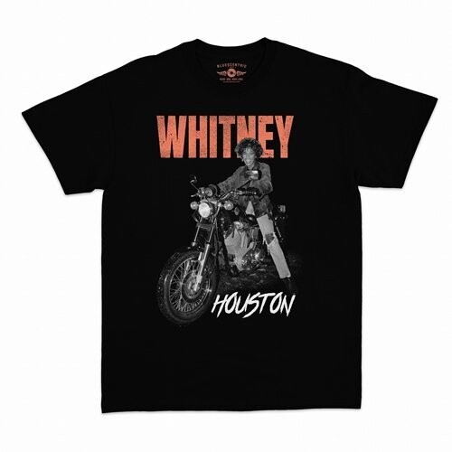 WHITNEY HOUSTON MOTORCYCLE T-SHIRT BLACK SMALL