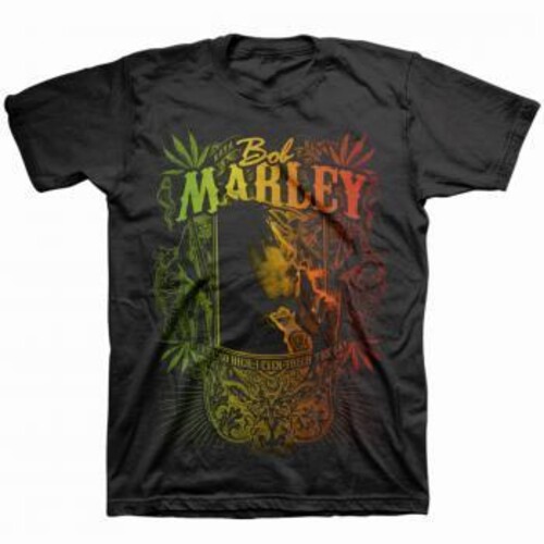 Bob Marley - Bob Marley Kaya Now Jumbo Black Unisex Short Sleeve T-shirt XL