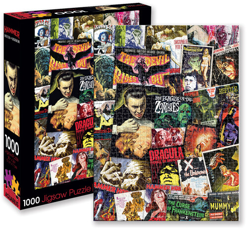 Hammer Classic Horror Movies Collage 1K PC Puzzle - Hammer Classic Horror Movies Collage 1000 Pc Jigsaw Puzzle