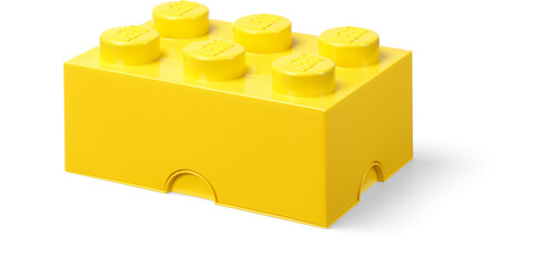 LEGO STORAGE BRICK 6 BRIGHT YELLOW