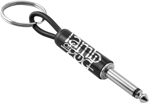 LAMB OF GOD LOGO GUITAR PLUG KEYCHAIN BLACK