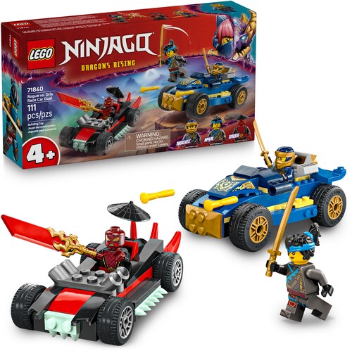 NINJAGO ROGUE VS DRIX RACE CAR DUEL