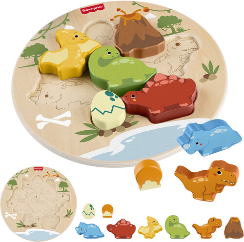 WOOD 2 IN 1 DINO PUZZLE