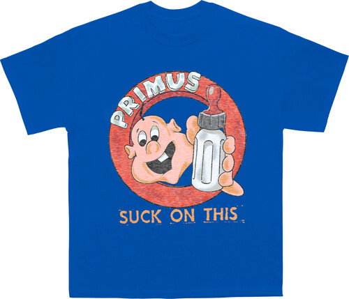 Primus - Suck on This - T-Shirt - Small (Royal Blue)