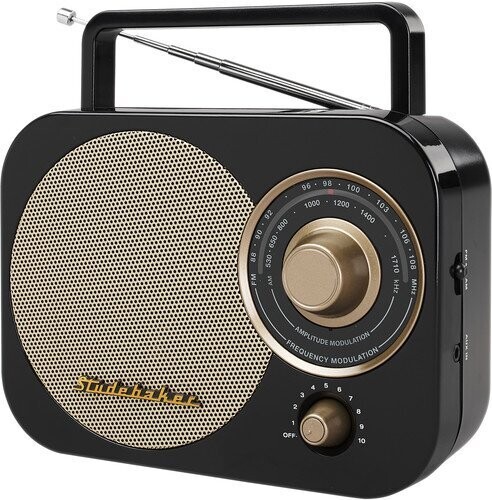 Studebaker SB2000B Retro Portable AM/FM Radio - Speaker (Black)