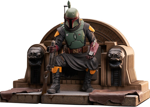 STAR WARS MANDALORIAN BOBA FETT ON THRONE STATUE
