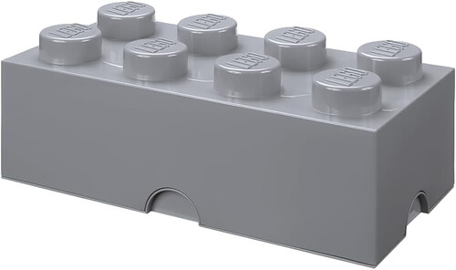 LEGO Storage Brick with 8 Knobs, Grey