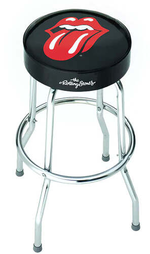 ROCKSAX ROLLING STONES TONGUE BAR STOOL BLK/ CHR