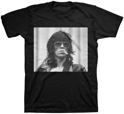 Keith Richards - The Rolling Stones Keith Richards Smoke Black Unisex Short Sleeve T-shirt Large