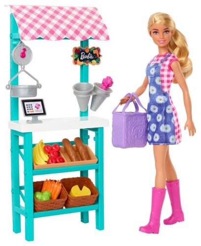 BARBIE I CAN BE FARM FRESH MARKET PLAYSET BLONDE