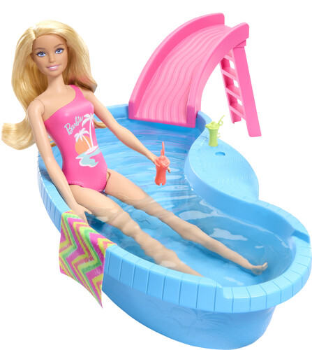 BARBIE POOL WITH DOLL BLONDE