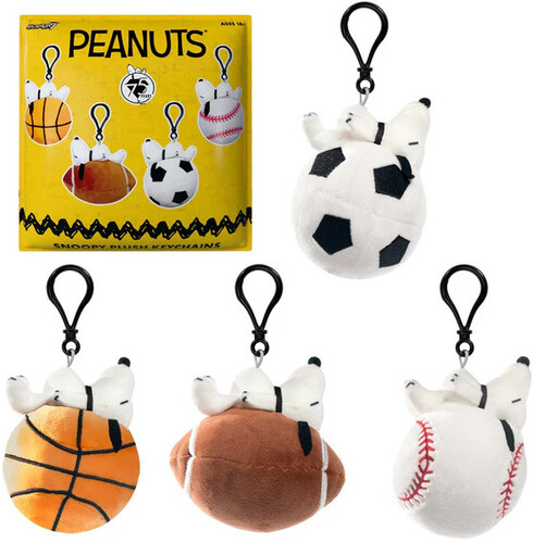 Peanuts - Super Duper Plush Keychain Wv01A - 12pc Blind Bag Flat
