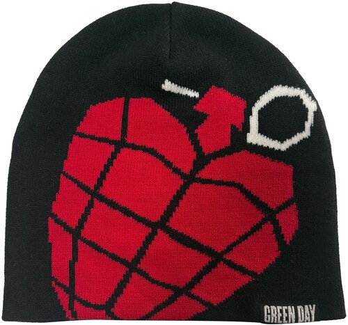 Green Day - American Idiot Red Grenade - Cotton Knit Hat - Jacquard Red/Black BN25GD119