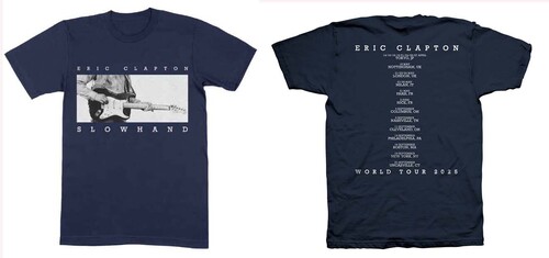 Eric Clapton - Slowhand Tour 2025 - T-Shirt - Large (Navy)