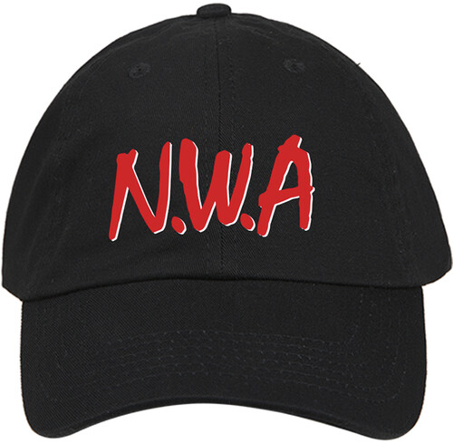N.W.A. - N.W.A. Red Logo Adjustable Baseball Cap Black