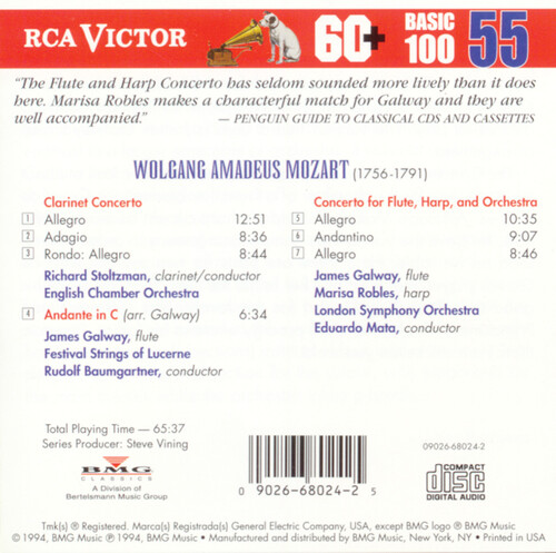 Richard Stoltzman - Clarinet Concerto / Flute & Harp Concerto