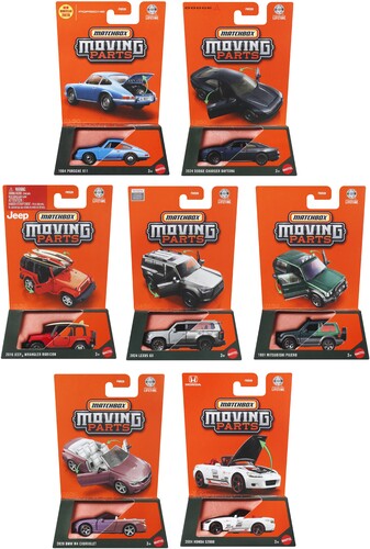 MATCHBOX MOVING PARTS 8 PIECE J ASRT