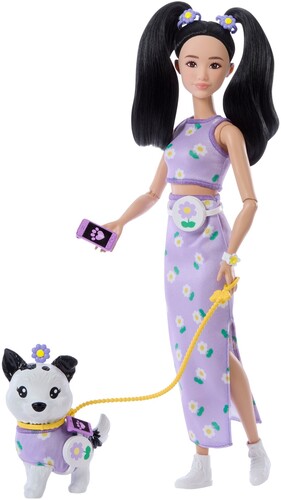 BARBIE TWINNING WITH PURPLE SHIRT AND SKIRT WITH