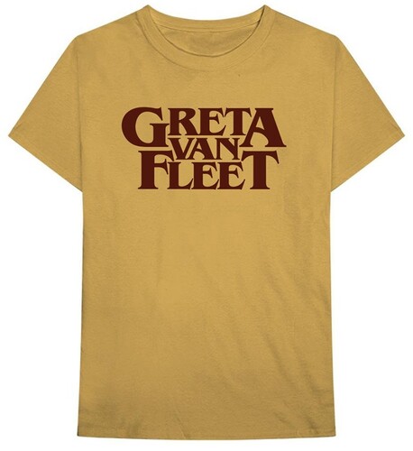 Greta Van Fleet - Greta Van Fleet Logo Old Gold Unisex Short Sleeve T-shirt Med